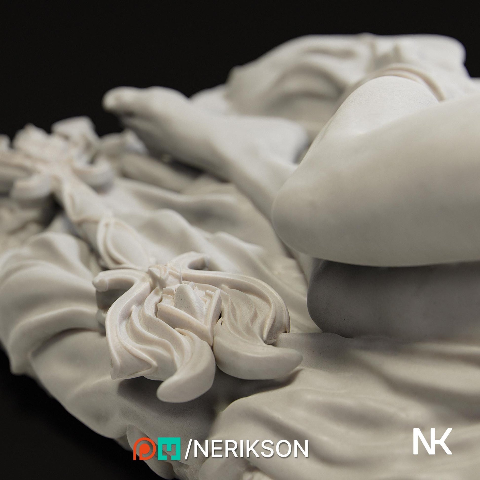 Light's End | DnD Female Cleric Collectible Diorama Statue | 75mm / 140mm | by Nerikson