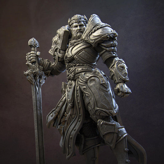 Itrek, Paladin of the Dawn | Female Knight Warrior Collectible Miniature | 32mm / 75mm | by Nerikson