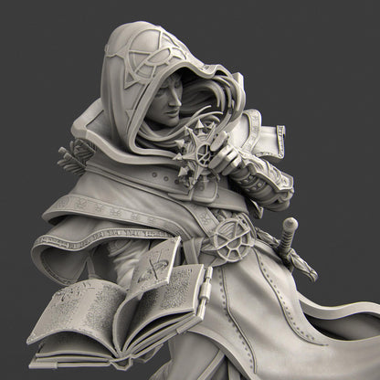 Elf Priest | DnD Collectible Cleric Wizard Tabletop Statue | 35mm / 75mm | by Nerikson
