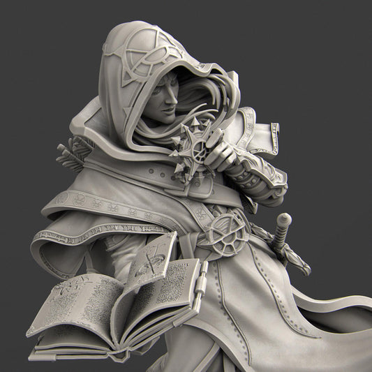 Elf Priest | DnD Collectible Cleric Wizard Tabletop Statue | 35mm / 75mm | by Nerikson