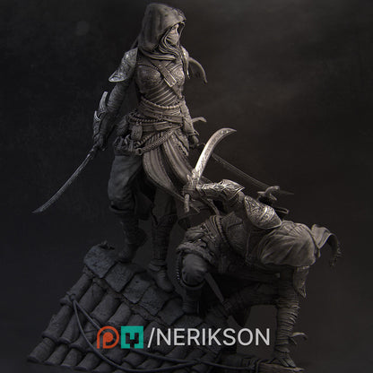The Unseen Blades | Fantasy Assassin Thief Collectible Resin Diorama | by Nerikson