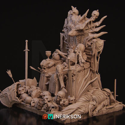 Aleehra the Dragon Knight Diorama | Fantasy Female Paladin Collectible Resin Diorama | by Nerikson