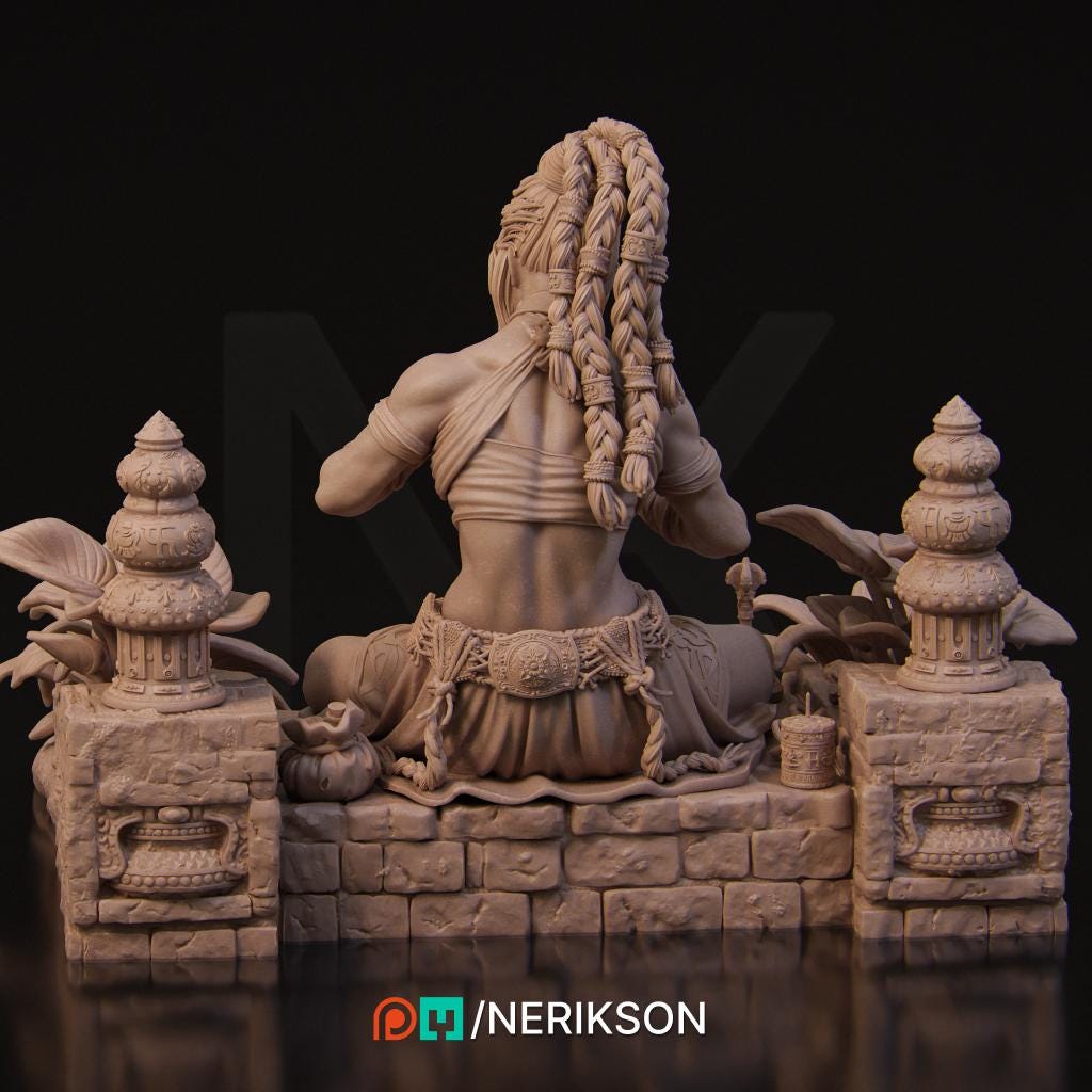 Not Over Yet Diorama | Fantasy Female Collectible Resin Diorama | by Nerikson