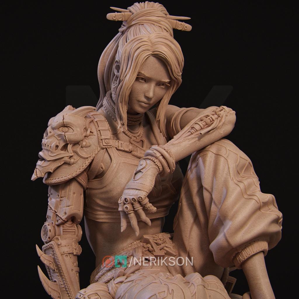 Neo-Nixxi Diorama | Sci-fi Female Collectible Resin Diorama | by Nerikson