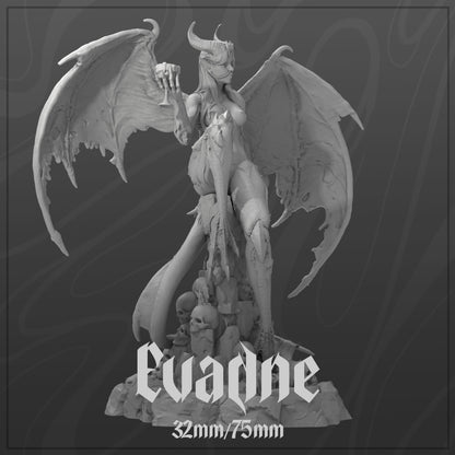 Evadne | Female Demon Lord Succubus Collectible Pin-up Miniature | 32mm / 75mm | by Dungeons & Maidens