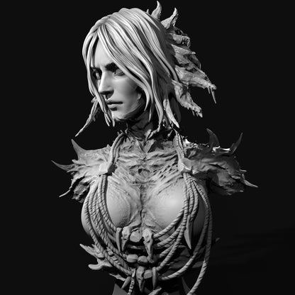 Harpy Bust | Female Demon Monster Girl Collectible Miniature Statue | by Arxila