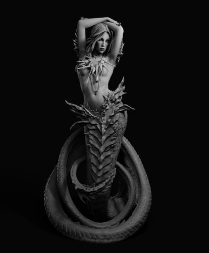 Naga | Female Mermaid Scylla Monster Girl Collectible Miniature Statue | by Arxila