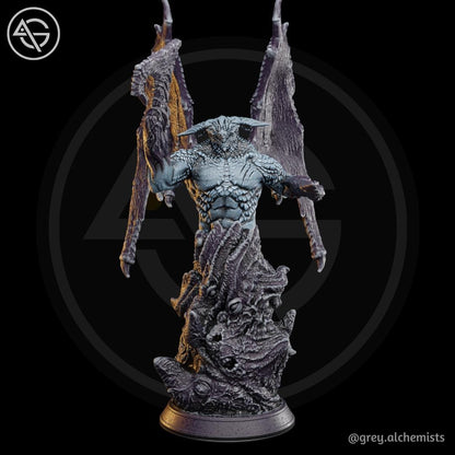 Kaldaroth, the Shadow Demon | DnD Fantasy Demon Lord Monster Collectible Resin Miniature | 75mm | by Grey Alchemists