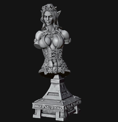 Nora Petalsplay Bust | Collectible Resin Miniature Statue | by Solgood Forge