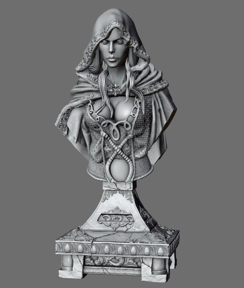 Thanatas Bust | Collectible Resin Miniature Statue | by Solgood Forge