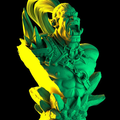 Gnadug Bonebreaker | Orc Barbarian Worrior DnD Resin Miniature | 32mm / 75mm | by Brayan Nafarrate