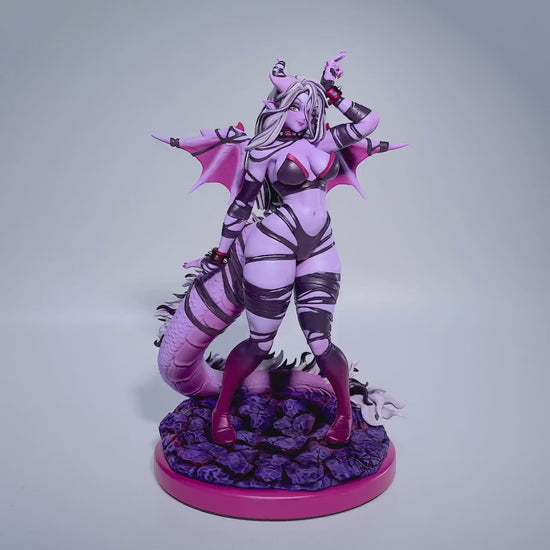 Dracia | Female Fantasy Succubus Demon Pin-up Miniature | 75mm / 100mm | by RoninArtsWorkshop